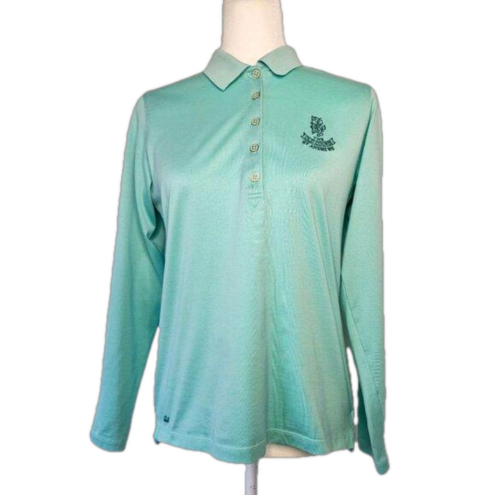 Peter Millar Women's Size Medium St. Andrews Logo Long‎ Sleeve Polo Shirt
